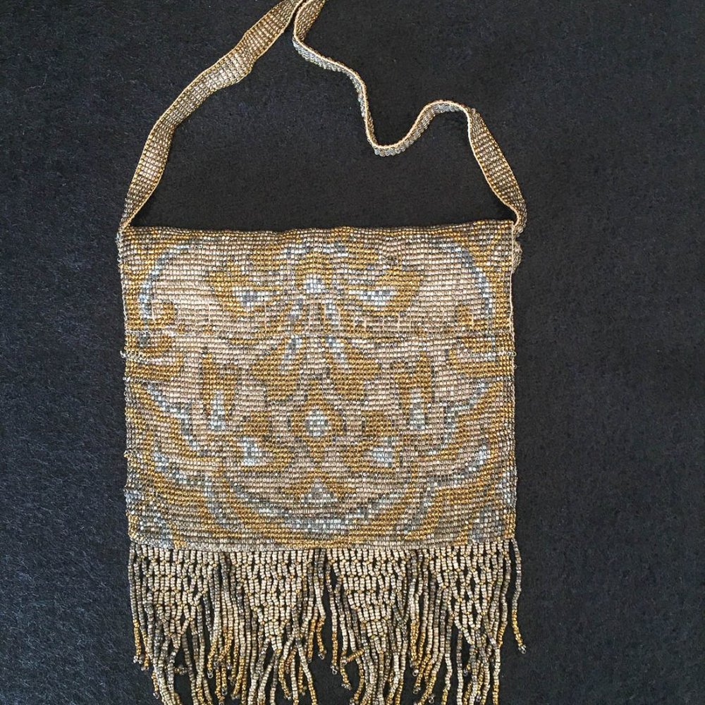 Vintage Micro Beaded Purse, Victorian Era